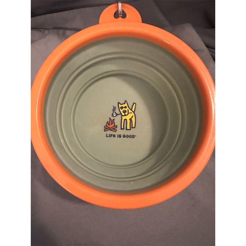 Life is Good Collapsible Travel Pet Bowl 34 oz Multicolored - Picture 3 of 4